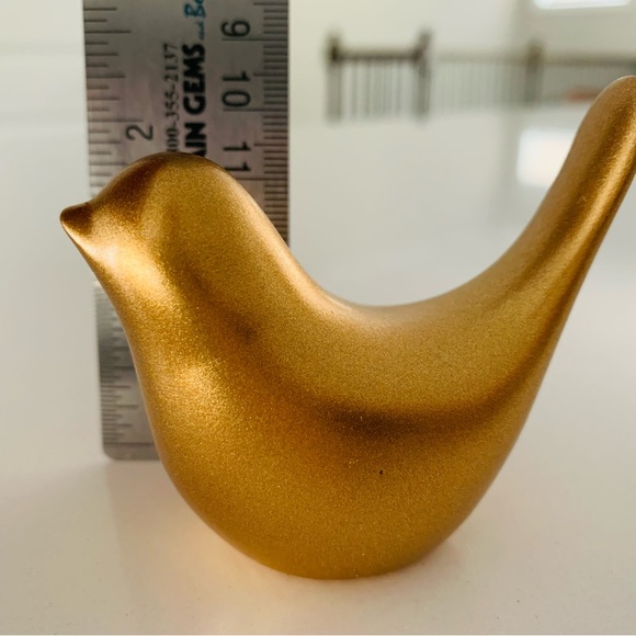 Bird Decor Home Tray Shelf Small Resin Gold - Picture 2 of 4